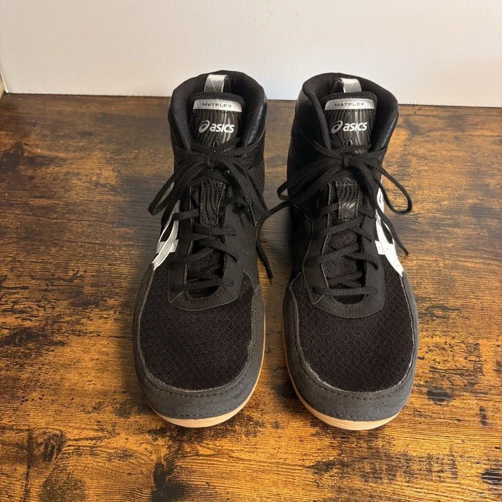Asics‎ Matflex 7 Wrestling Shoes Mens Sz 14 Black High Top Lace Up 1081A051